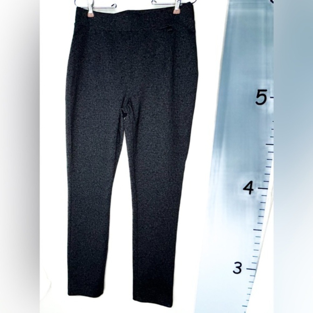 DKNY Black Heathered Stretch Pull-on‎ Slimfit Tapered Leg Pants Medium NWT